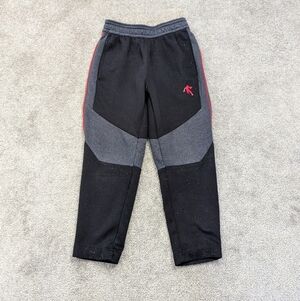 AND1 Boys' Performance Basketball Pants - Size XS (4/5) - Black Gray Red
